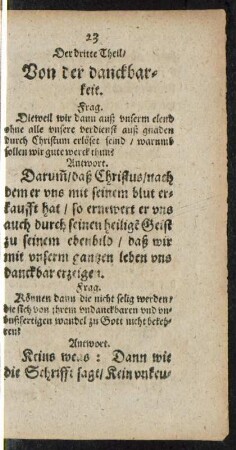 Der dritte Theil/ Von der danckbarkeit.