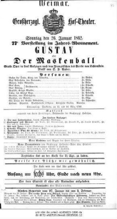 Gustav oder Der Maskenball