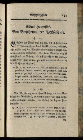 Eilftes Hauptstük. Von Verjährung der Wechselbriefe.