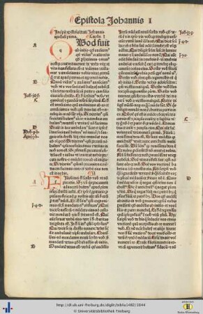 Epistola beati Johannis apostoli prima