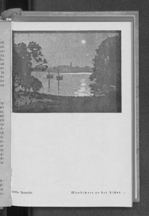 Oskar Koppich: Mondschein an der Alster