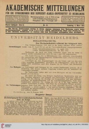 Nr. 13 (6. März 1915)