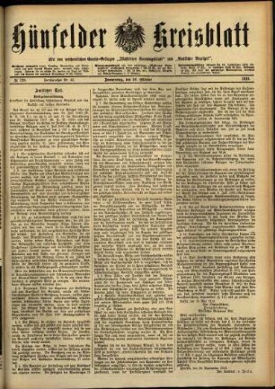 Ausgabe vom Donnerstag, den 30. Oktober 1913.