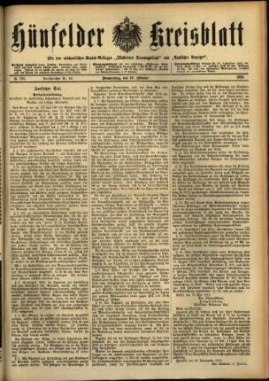 Ausgabe vom Donnerstag, den 30. Oktober 1913.