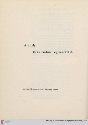 Plate: A Study by Sir Frederic Leighton