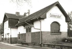 Schönteichen-Cunnersdorf. Bahnhof Cunnersdorf. Empfangsgebäude. 1913. Ortsseite