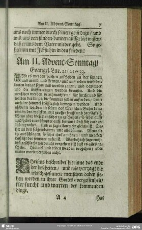 Am II. Advent-Sonntag, Evangel. Luc. 21, 25-33.