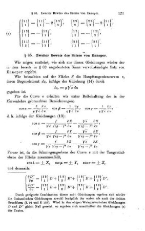 § 65. Zweiter Beweis und Präcisierung des Satzes von Enneper.