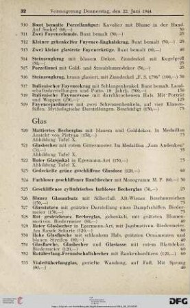Glas (Nr. 520-604)