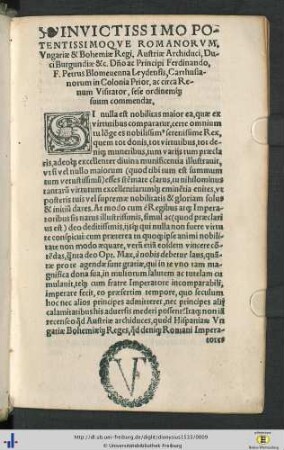Epistola nuncupatoria.