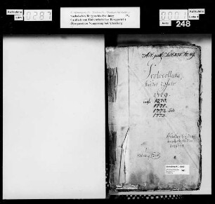 Protokoll des Bergamtes Neugeising von 1769 bis 1773