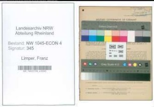 Entnazifizierung Franz Limper , geb. 15.07.1877 ()