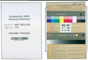Entnazifizierung Franziska Schuette , geb. 02.04.1897 (Postassistentin)