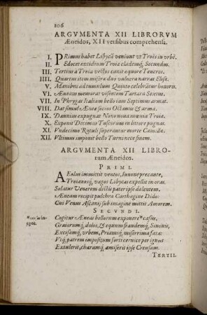 Argvmenta XII Librorvm Æneidos, ....