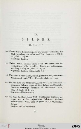 IX. Silber (Nr. 446-457)