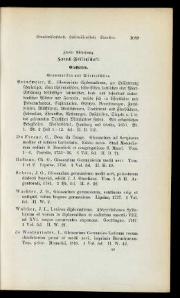 Zweite Abtheilung. Sprach-Wissenschaft.