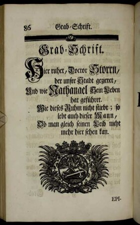 Grab-Schrift.