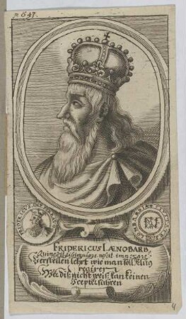 Bildnis des Fridericus I., Kaiser des Römisch-Deutschen Reiches