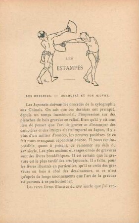 Les estampes. Les origines. - Hokousai et son oeuvre