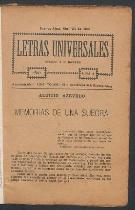 1923000300: Memorias de una suegra