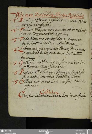 Gebete und Gesänge zum Psalterium s. crucis