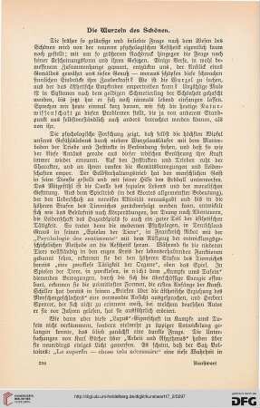 Die Wurzeln des Schönen