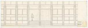 Hochschulbibliothek, Karlsruhe Neubau: Hauoteingang Vordach und Rampe Außenansicht Westseite, 1:20