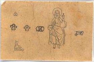 Voit, August von; Kapelle - Christus (Ansicht); Ornamente (Details)