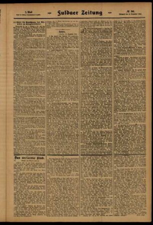 Zweite Ausgabe vom Mittwoch, den 31. Dezember 1913.