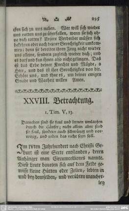 XXVIII. Betrachtung. 1. Tim. V, 13.