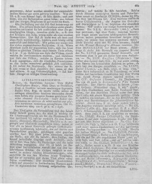 Rudolph, K. A.: Index numismatum in vivorum de rebus medicis aut physicis meritorum memoriam percussorum. Berlin: Starksche Lettern 1823