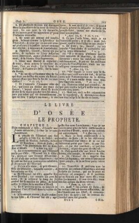 Le Livre D'Osée Le Prophete