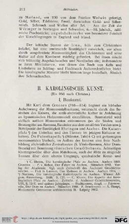 B. Karolingische Kunst (bis 950 nach Christus)