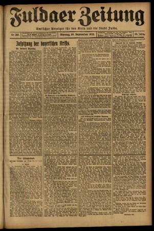 Ausgabe vom Montag, den 19. September 1921.