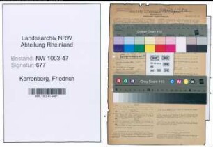 Entnazifizierung Friedrich Karrenberg , geb. 16.04.1904 (Fabrikant)