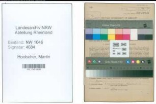 Entnazifizierung Martin Hoelscher , geb. 01.06.1909 (Ingenieur)