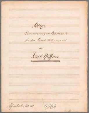 Erinnerung an Bacharach, pf, HenK deest - BSB Mus.Schott.Ha 9140