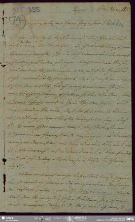 Eigenh. Brief von August Wilhelm von Schlegel an Friedrich Wilken, Coppet, 06.11.0811