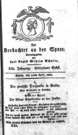 17. Stueck, 29. April 1822