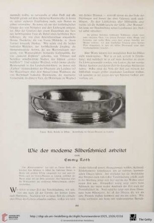 7/8: Wie der moderne Silberschmied arbeitet
