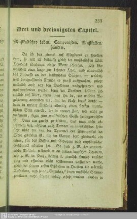 Drei und dreissigstes Capitel. Musikalisches Leben. Componisten. Musikalienhändler