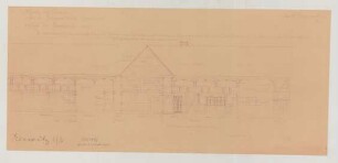 Niewitz (Kreis Luckau): Hof [Nr. 12] Edmund Bock. Querhaus (Nordansicht)
