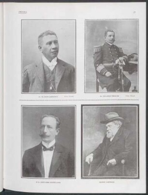 [Fotografía de] Sr. Dr. José Carrasco, Sr. Eduardo Hidalgo, Sr. Gervasio Santillana, José Carducci