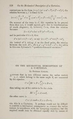 On the mechanical description of a cartesian.