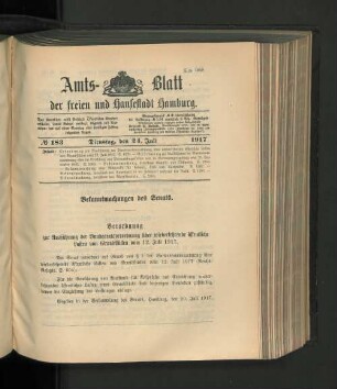 No. 183, 24. Juli 1917