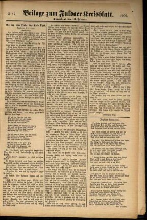 Zweite Ausgabe vom Samstag, den 10. Februar 1900.