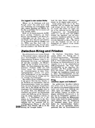 Zwischen Krieg und Frieden