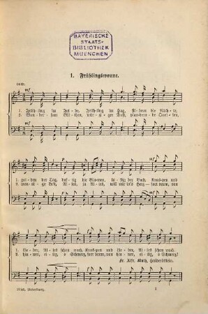Liederkranz : Lieder-Cyclus für vierstimmigen Männerchor ; Op. 27