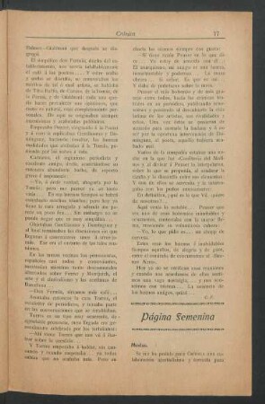 Página Femenina : Modas.