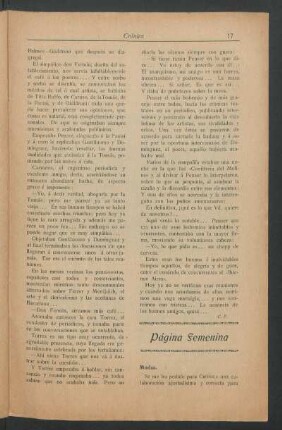 Página Femenina : Modas.